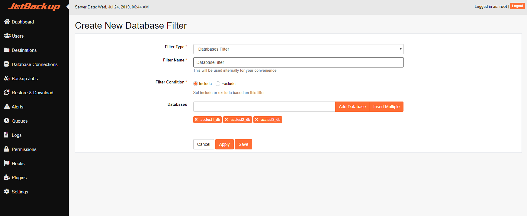 Create New Filters Page
