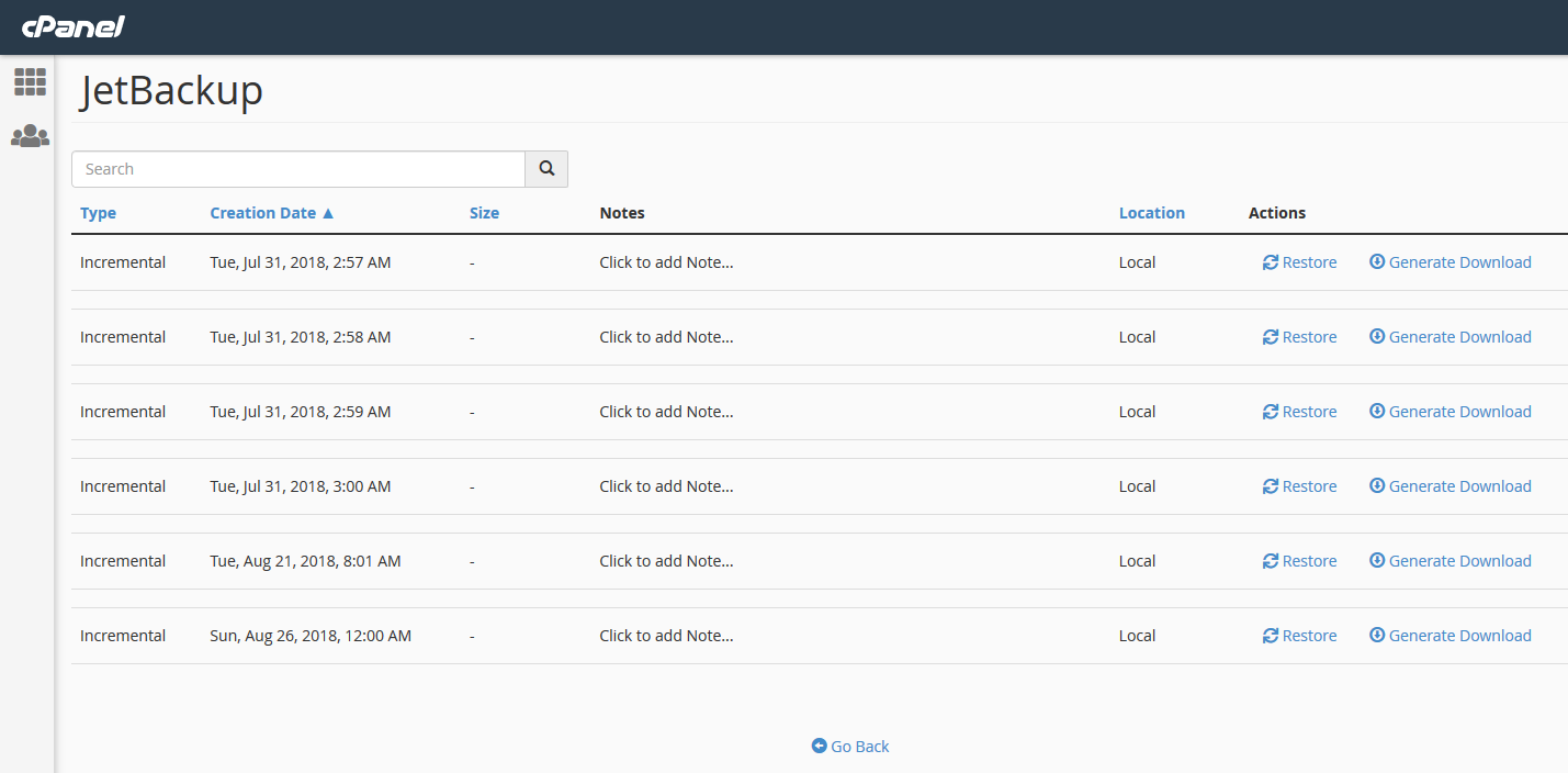 cpanel full backups
