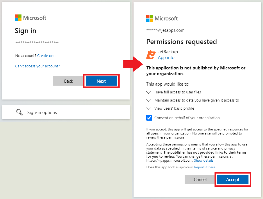 onedrive sign in auth